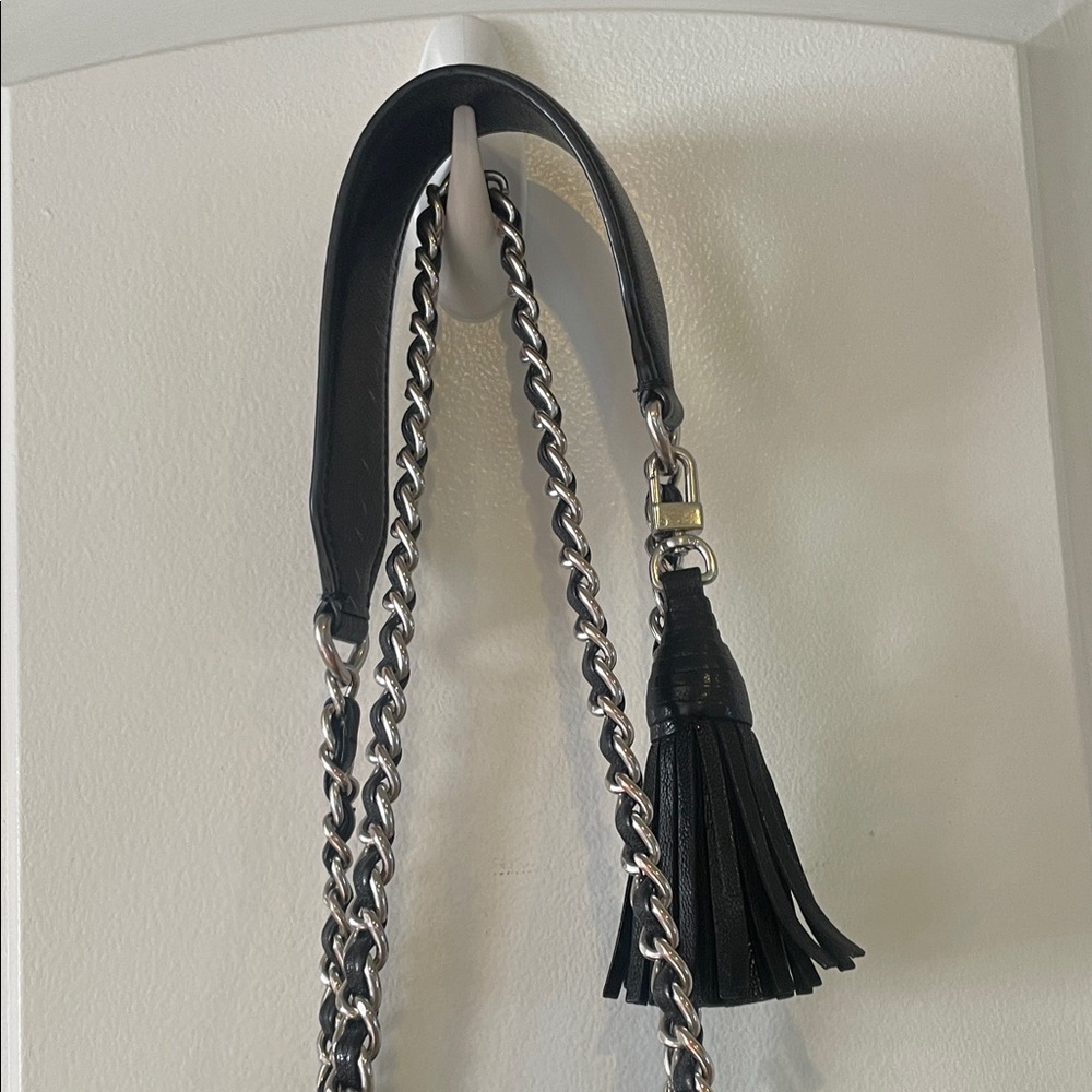 TORY BURCH Black Leather Tote Bag - Picture 4 of 11